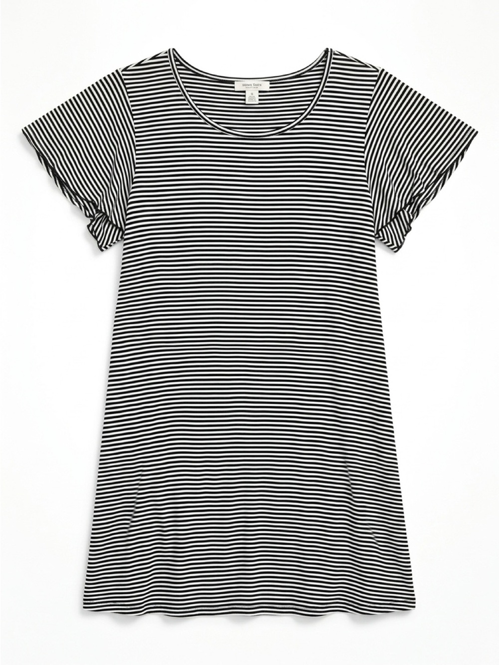 Westbound Black & White Striped Tee Dress